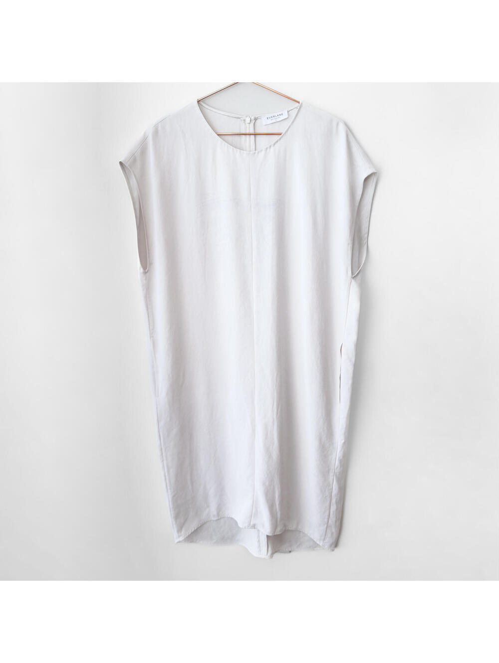 Everlane White GoWeave Cocoon Midi Shift Dress Size 12
